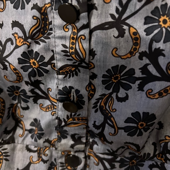 Top Shop Floral Silky Button Down Size 12 - Picture 6 of 10